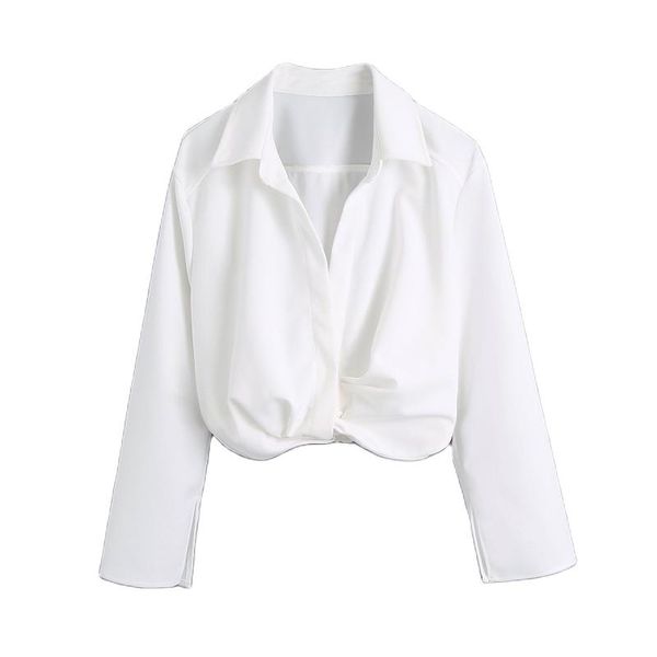 

women's blouses & shirts jcÂ·kilig 2021 pleated short shirt b1581, White