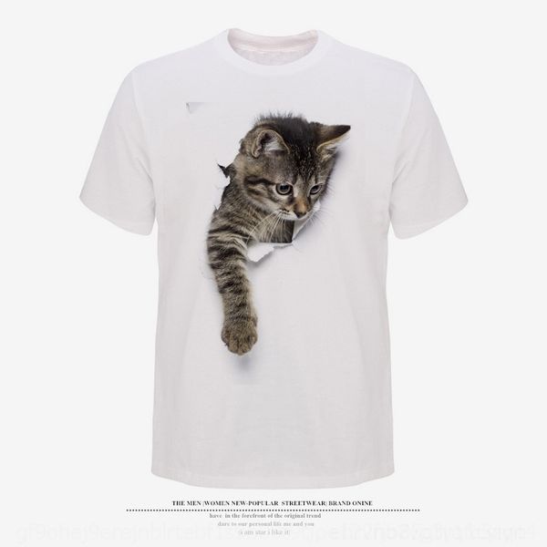

qvc tongcat pattern short sleeve tongcat pattern men's 3d printing short men's t-shirts) 3d printing t-shirt sleeve, White;black