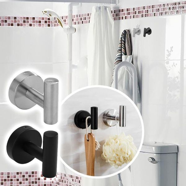 

bathroom wall hook stainless steel coat robe clothes modern holder for kitchen mounted storage hooks & rails