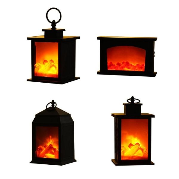 

garden decorations 4xfa creative nordic style simulated fireplace led lantern realistic flame effect lamp courtyard room decoration night li