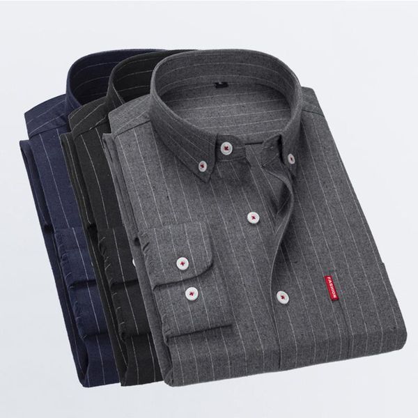 

autumn fashion brand men clothes slim fit long sleeve shirt cotton casual stripe social plus size men's shirts, White;black
