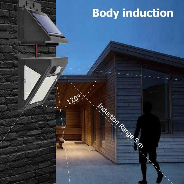 

solar lamps 60/70led human motion induction light waterproof energy powered security garden yard street wall lights