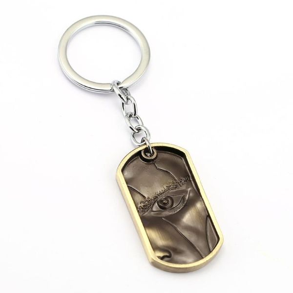 

keychains ms jewelry god of war key chain kratos men ring holder for gift chaveiro car keychain game souvenir, Silver