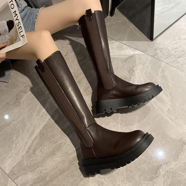 

boots women's combat black high back zipper knee-length winter keep warm outdoor