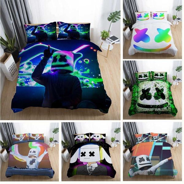 

dj marshmello digital printing bedding four piece set three piece set