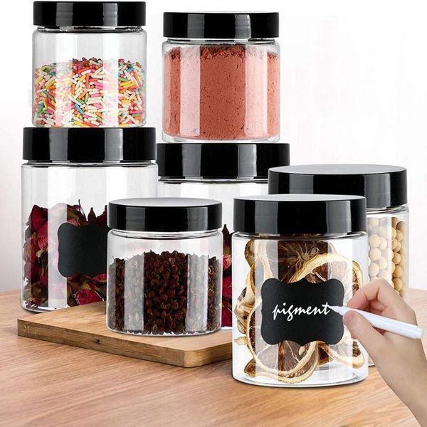 

storage bottles & jars 1pc black/white wide mouth cosmetic sample face cream empty bottle container kitchen accessories