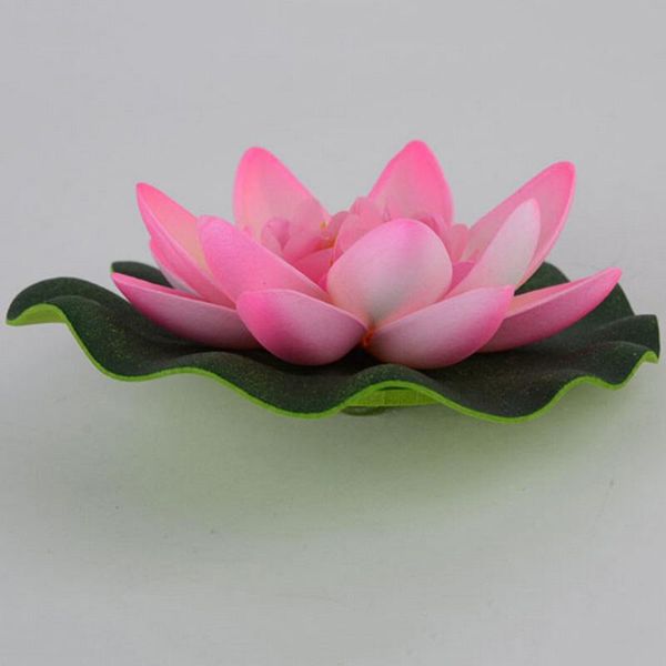 

decorations 1pc floating artificial lotus ornament for aquarium fish tank pond water lily fake flowers home decoration wholesale