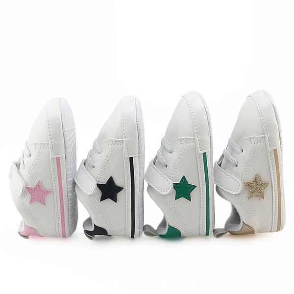 

first walkers born baby shoes soft bottom comfortable star pattern toddler infant boy girl
