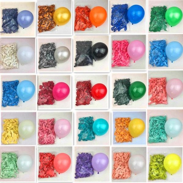 

party decoration 30p 50pthickened standard colors round latex balloon birthday wedding heart gridding use 5 inch circle ballon