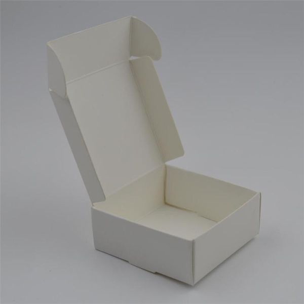 

gift wrap 50pcs white small kraft paper box packaging rectangle square black soap brown cardboard