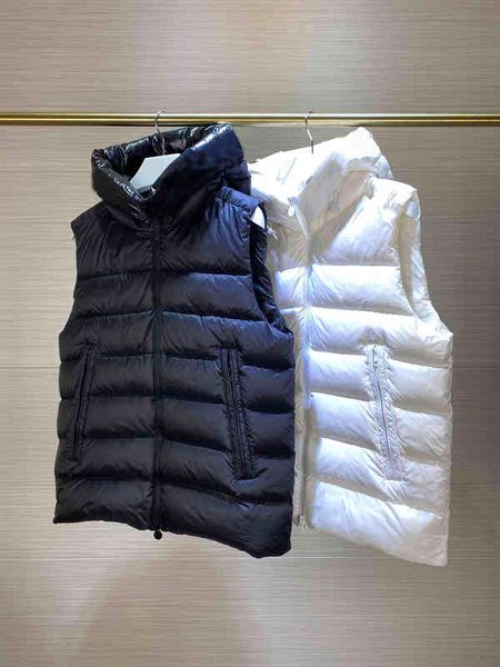 

men's down & parkas new hooded neckline fashion vest bt6k, Black