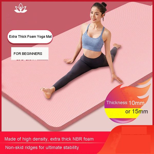 

yoga mats extral thick foam mat 72- inch nbr comfort sports for fitness, floor exercise, pilates, home gym wide workout equipment