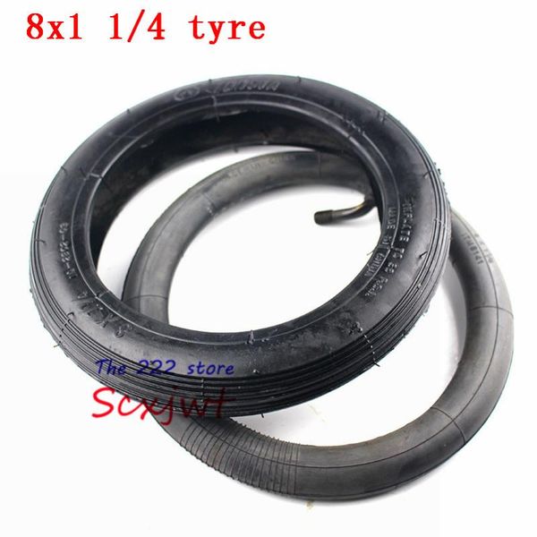 

motorcycle wheels & tires 8 inch 8x1 1/4 scooter tyre inner tube set bent valve suits a-folding bike electric / gas wheel