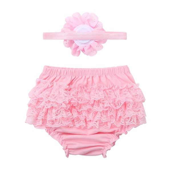 

baby girls tulle tutu bloomers infant born diapers cover and flower headband set pography props birthday gift shorts, Black