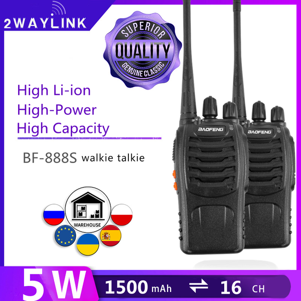 

walkie talkie 1pcs/2pcs baofeng bf-888s single band uhf 400-470mhz two way radio bf 888s transceiver for ham el driver bf888stalkie
