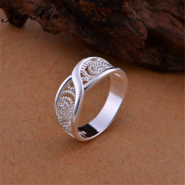 

wedding rings vintage cross for women men silver color minimalist promise engagement ring band boho female party jewelry, Slivery;golden