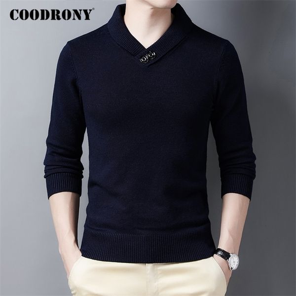 

coodrony soft warm autumn winter turtleneck sweater men streetwear fashion casual cotton pullover jumper c1228 210813, White;black