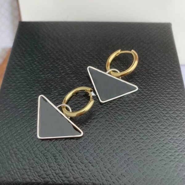

fashion black earrings aretes for lady women party wedding lovers gift engagement jewelry for bride with box, Golden