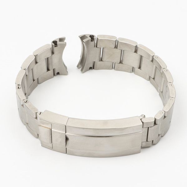Pulseira de relógio de venda imperdível prata 20mm 904L pulseira de aço inoxidável fivela de borboleta para ajuste papel Submariner relógio masculino