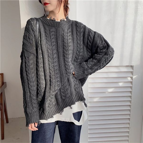 

autumn all-match full-sleeved brief cute office lady pullovers women basic stylish thicken casual twisted sweaters 210421, White;black