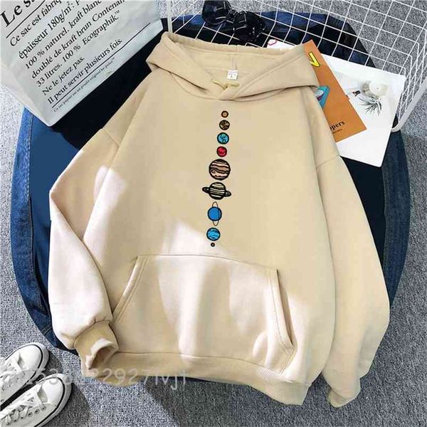 Pianeti Colore Maschile Pullover Universo Sistema Solare Modello Felpe Uomo Sport Felpe con cappuccio Uomo Harajuku Retro Abbigliamento sportivo Hip Hop 210720