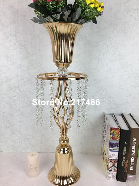 

party decoration wedding table centerpieces flower vase event stand gold road lead sunmood43