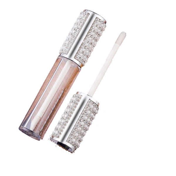 

storage bottles & jars plastic cosmetic packaging filling container clear lipgloss tubes elegant silver cap empty round lip gloss wand tube