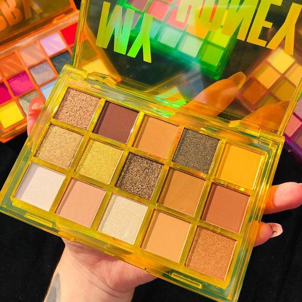 

eye shadow matte shimmer eyeshadow palette metallic make up pallet kit 15 color glitter nude blendable pigment