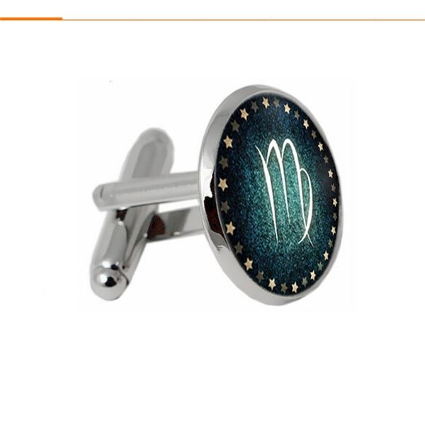 

fashion accessory new zodiac time cufflinks available for virgo ck211, Silver