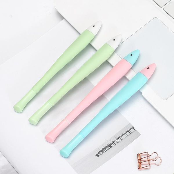 

1pcs/sell 0.7mm kawaii cute salted fish model black ballpoint pens for office stationery writing school supplies, Blue;orange
