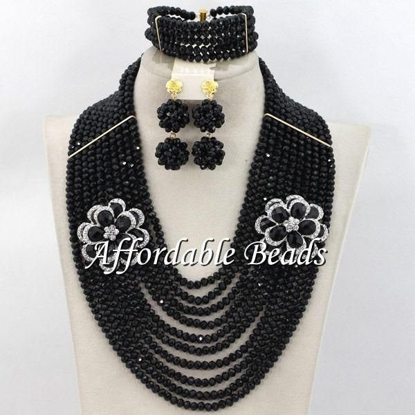 

earrings & necklace black big jewelry sets selling set wedding item abe104, Silver