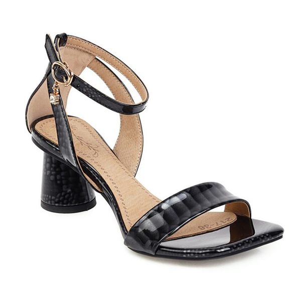 

sandals oversized personalized high heels women shoes woman summer ladies, Black