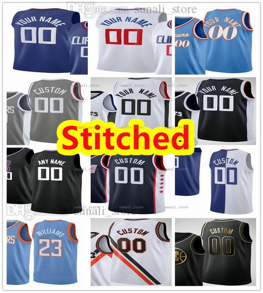 

stitched basketball jersey terance mann eric bledsoe marcus morris luke kennard reggie jackson ivica zubac justise winslow nicolas batum kaw, Black;red