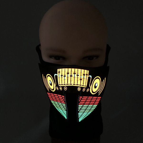 

led voice controlled luminous mask bar disco equipment party