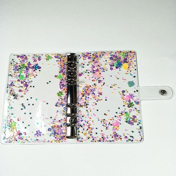 

glitter sequins loose leaf binder notebook cover stationery school office x3ue notepads, Purple;pink