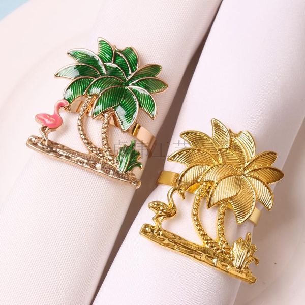 

napkin rings 10pcs table accessories coconut tree buckle ring paper