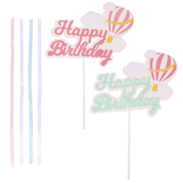

other festive & party supplies 10pcs air design birthday cake picks word ers