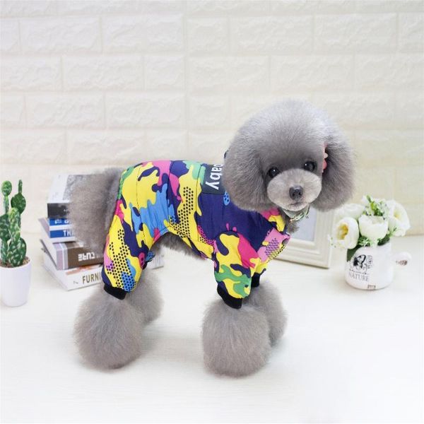 

dog apparel dogbaby hooded four legs camouflage style pet dogs winter cotton coat small puppy clothing for from s to xxl