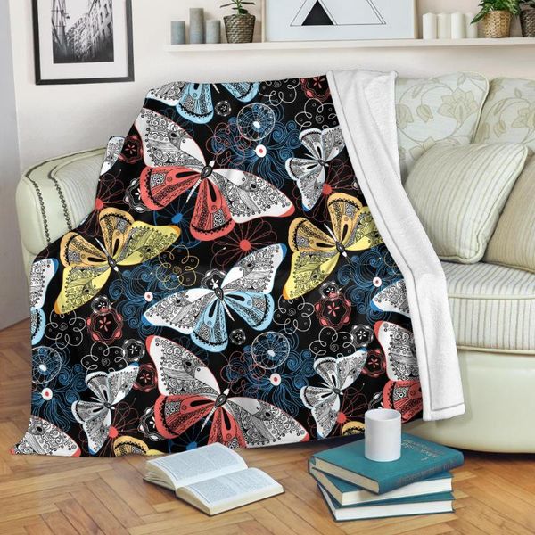 

blankets toaddmos corlorful butterflies home bedding comfort warm fleece blanket for kids adults soft sofa nap throw thin quilt