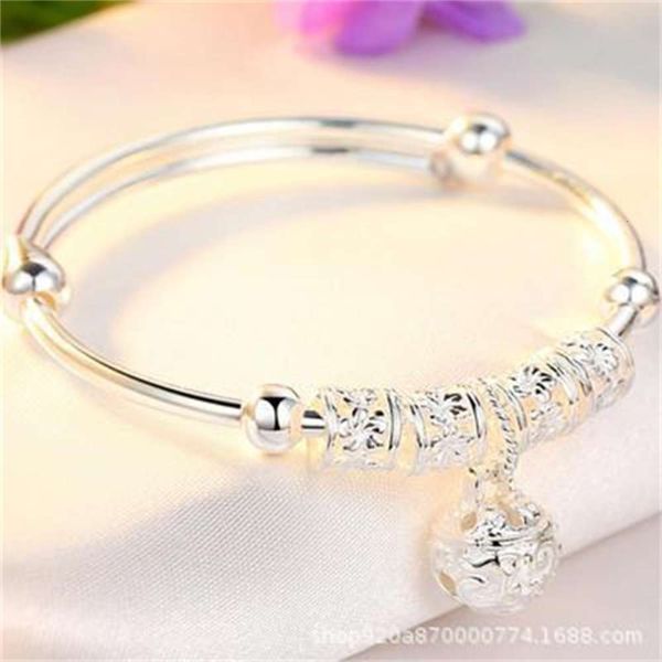 

national style hanfu gongling girl's foot chain young bracelet personalized silver jewelry bell, Red;blue