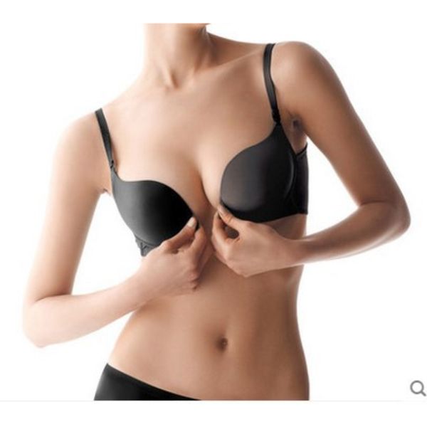 

bra set w188 insert front button smooth underwear, Red;black