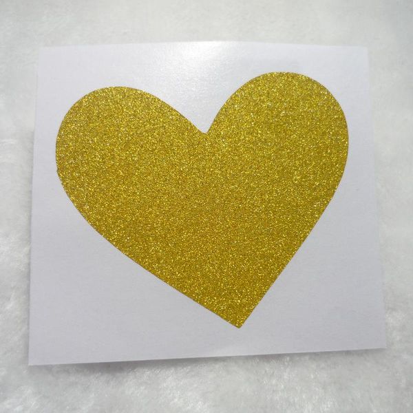 

9x7.8cm gold glitter hearts heart sticker gift wrap