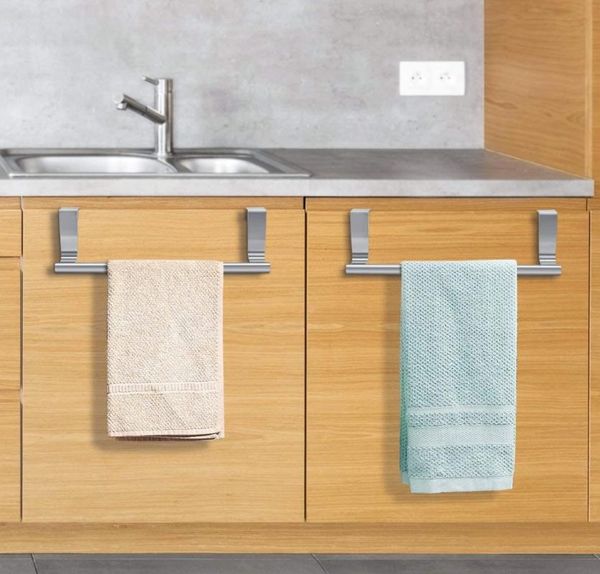 

towel racks homlly over cabinet door stainless steel bar holders (2pcs)