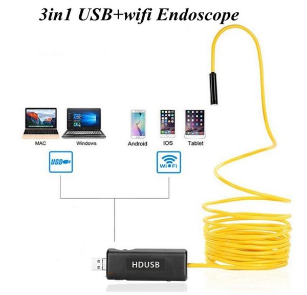 

cameras 2mp 1200p 3in1 usb+wifi for android and iso cmos borescope