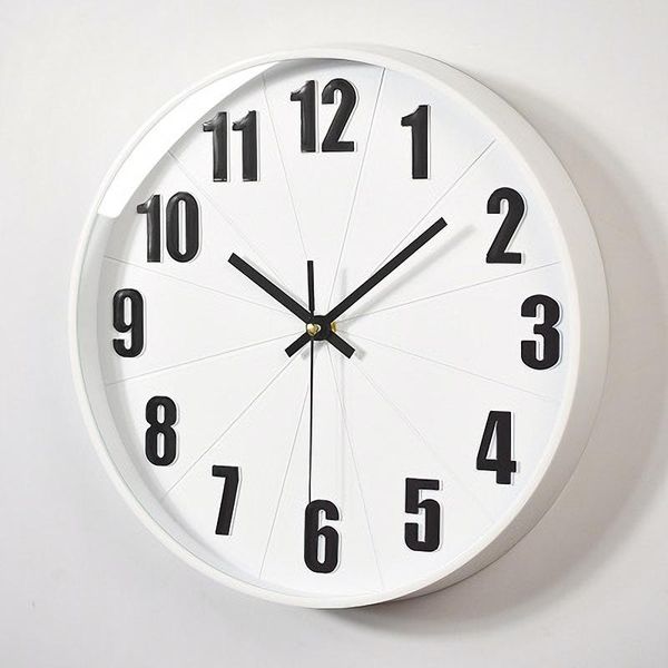 

wall clocks abs frame hd glass cover modern simple style 12'' non-ticking silent battery operated clock