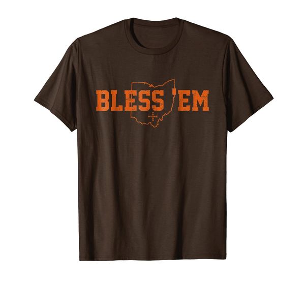 

bless 'em browns shirt (vintage distressed print) men women, White;black