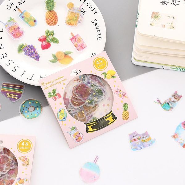 

bookmark creative drift bottle stickers cute hand stamp pvc decoration