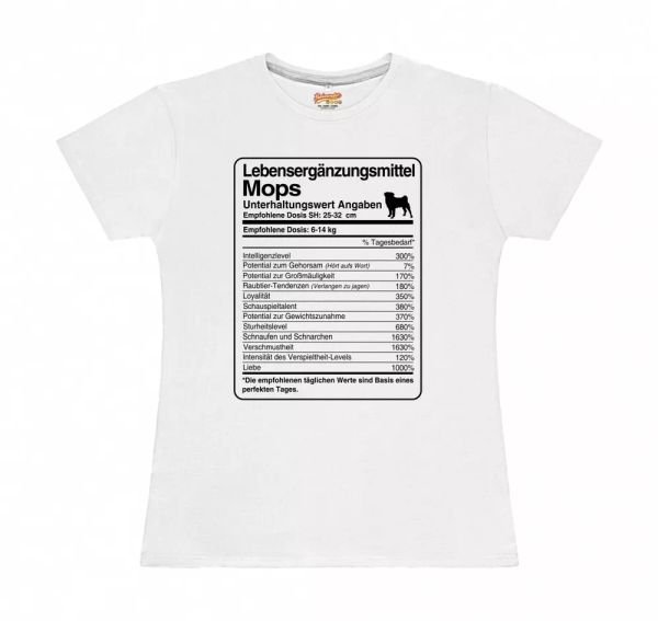 

t-shirt womens dose pug life supplements by siviwonder, White;black