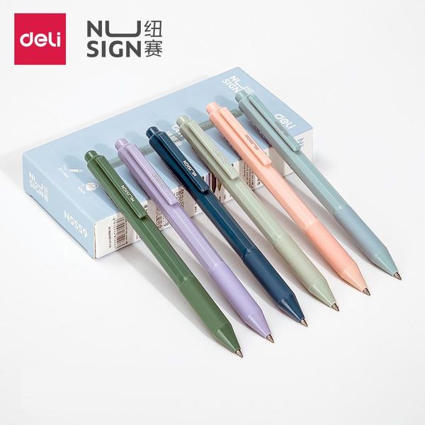 

gel pens deli 1pcs 0.5mm color press pen smooth writing black ink neutral kawaii journal student marker office supplies