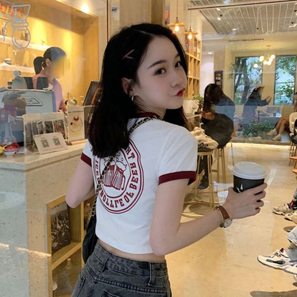 

women's t-shirt 2021 summer short sleeve 76tv, White